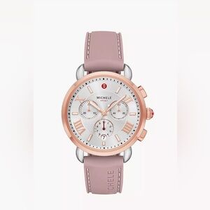 Michele Sporty Sport Sail Rose Silicone Watch